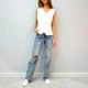 Spring and summer vest fashion solid color 2025 new style European and American women's wear cross-border slim design sense V-neck top for women