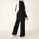 Autumn and winter Middle East European and American new style fashion wide-leg casual texture pattern set two-piece set for women 2025