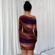 European and American dress fashion solid color short-sleeved dress with small holes Платье длинно