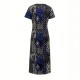 Spring and summer cross-border European and American new style fashion geometric pattern print loose plus size dress for women 2025