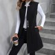 Autumn and winter cross-border European and American new style fashion sleeveless buttoned elegant vest wool coat for women 2025