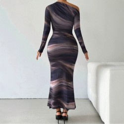 2024 European and American cross-border new style sexy off-the-shoulder short-sleeved dress