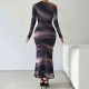 2024 European and American cross-border new style sexy off-the-shoulder short-sleeved dress