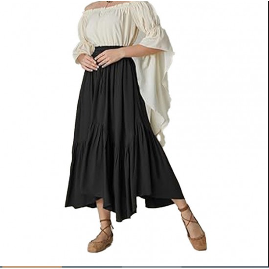 Amazon Bestseller Women's Basic Multi-functional Elastic Bell Skirt Casual Mini Skating Skirt