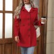 Autumn and winter European and American women's fashion 2025 new style fashionable wool coat lapel button elegant figure-hugging wool coat for women