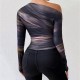 2024 Spring/Summer European and American cross-border new women's wear, tie-dye long-sleeved slimming dress for girls