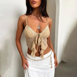 Amazon 2024 Spring knitted halter top, sexy and slimming inner wear
