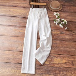 Four seasons European style women's wear new style cross-border elastic waist high-quality design sense artistic texture casual pants for women 2025