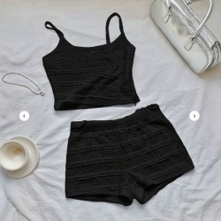 Amazon European and American women's wear 2025 Spring/Summer new style short-sleeved top, trendy sexy elastic rib T-shirt for women
