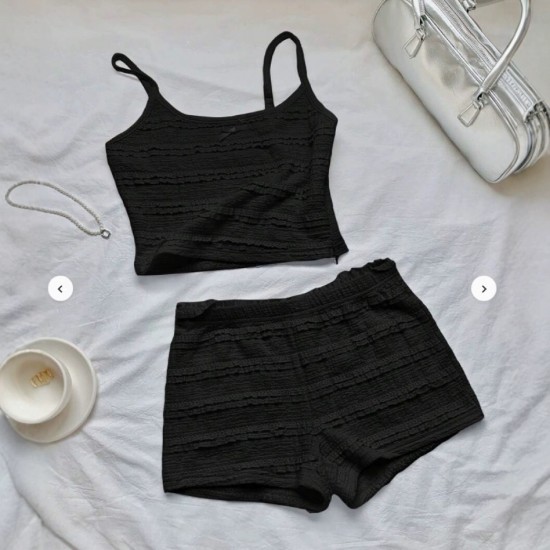 Amazon European and American women's wear 2025 Spring/Summer new style short-sleeved top, trendy sexy elastic rib T-shirt for women