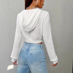 Spring and summer fashion new style women's wear knitted jacquard small cable texture top coat zipper cardigan for women 2025