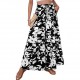 Four seasons fashion drawstring pleated long pants 2025 new style European and American women's wear romantic print resort style casual pants for women