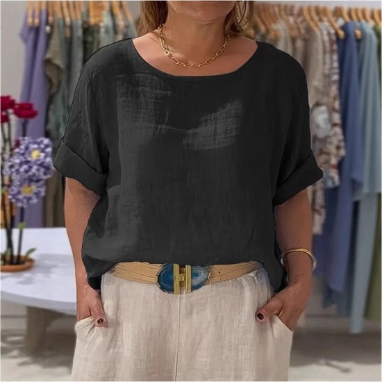 Spring and summer European and American style fashion 2025 new style cross-border women's fashion design-sense back open cardigan button upper garment T-shirt for women