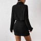 Amazon best-selling new style high-waist A-line pocket skirt, ice-skating skirt, flared midi skirt