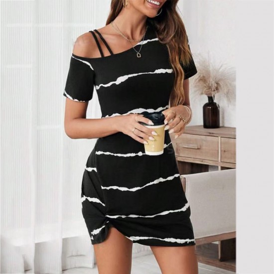 Amazon cross-border new style letter print tight long-sleeved semi-high neck one-piece dress