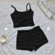 Amazon European and American women's wear 2025 Spring/Summer new style short-sleeved top, trendy sexy elastic rib T-shirt for women