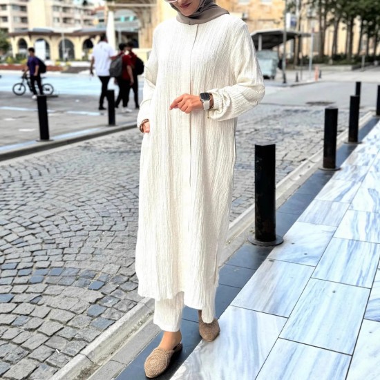 Middle East export European and American new style round neck long dress long Muslim clothing loose long sleeve dress for women 2025
