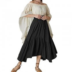 Amazon Bestseller Women's Basic Multi-functional Elastic Bell Skirt Casual Mini Skating Skirt