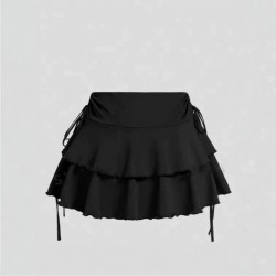 Amazon cross-border new style European and American women's wear lace spliced high-waist figure-hugging pleated skirt