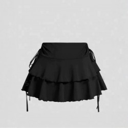Amazon cross-border new style European and American women's wear lace spliced high-waist figure-hugging pleated skirt