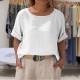 Spring and summer European and American style fashion 2025 new style cross-border women's fashion design-sense back open cardigan button upper garment T-shirt for women
