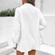 Autumn and winter cross-border TEMU European and American new style fashion buttoned solid color long sleeve lapel shirt for women 2025