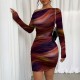 European and American dress fashion solid color short-sleeved dress with small holes Платье длинно