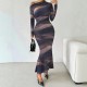 2024 European and American cross-border new style sexy off-the-shoulder short-sleeved dress