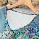 Spring and summer cross-border European and American new style romantic print bohemian resort style plus size dress for women 2025