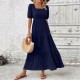 Cross-border European and American new style 2024 Summer retro style asymmetrical short skirt, sexy design, pleated and tied waist casual skirt